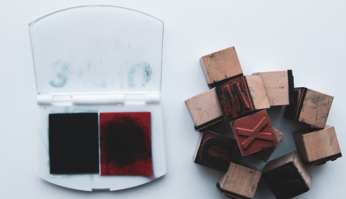 stempels maken / setje stempels en inktkussens