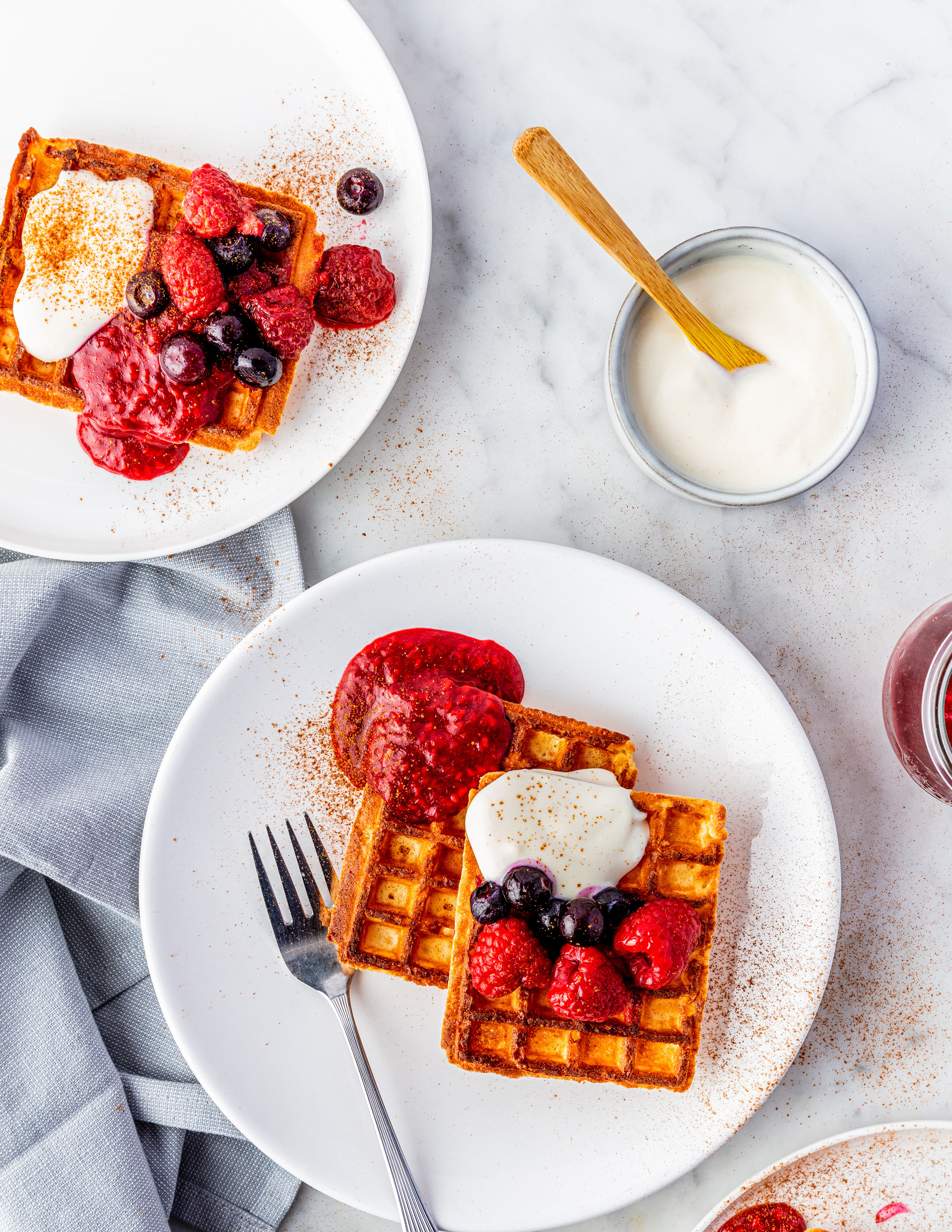 gezonde wafels met Zoete aardappel